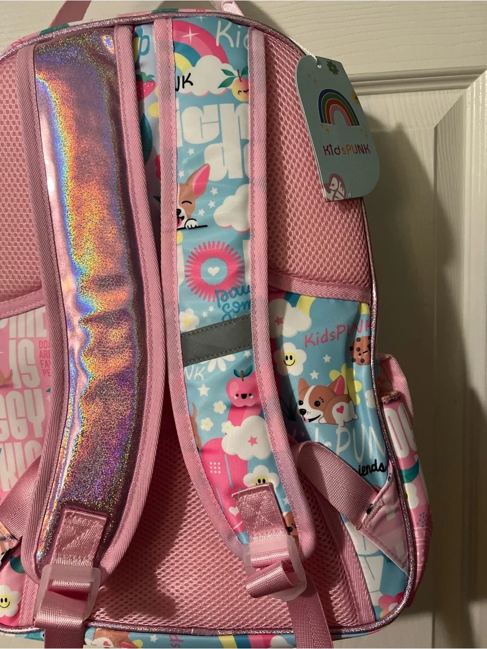 KidsPUNK Chimola Best Dog Ever Chihuahua Backpack glitter cap 3D plush ears sz L